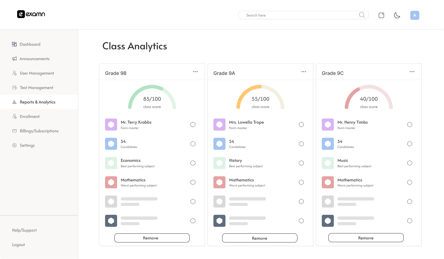 app analytics interface